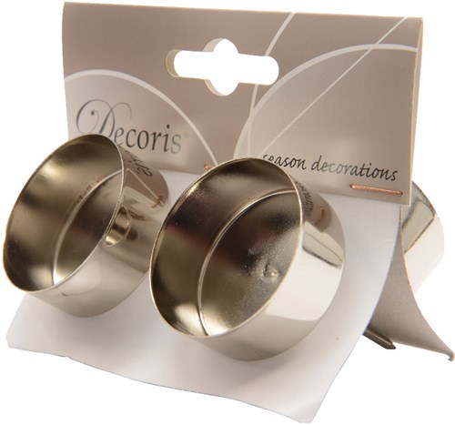 Theelichthouder silver set of 4 - stylish candle holders for arrangements