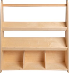 Van Dijk Toys wooden children's bookcase / book rack with 3 shelves (Childcare quality)