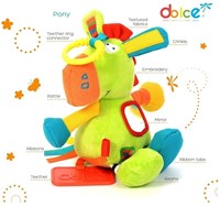 Dolce Toys Classic activity cuddly toy pony Polo - 24 cm-3