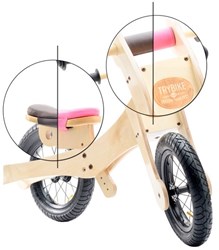 Trybike balance bike accessories - pink saddle cover for wooden bike