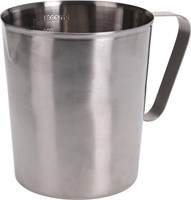 Measuring cup rvs kitchen measuring jug 1 liter silver – perfect for baking