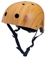 Coconuts kids bike helmet Wood design size S safe adjustable Wood design