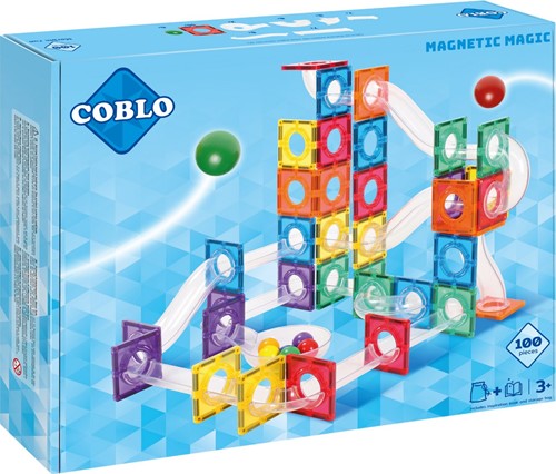 Coblo toy magnetic tiles Classic marblerun / marble run 100 pieces