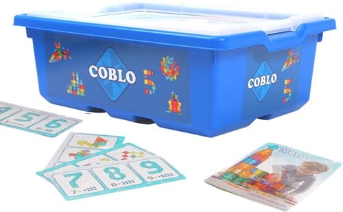 Coblo toy magnetic tiles Classic schoolbox 200 pieces