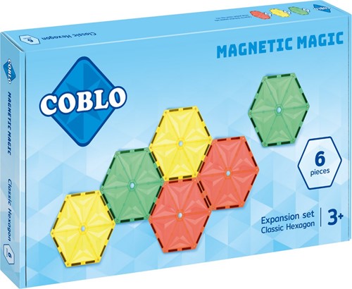 Coblo toy magnetic tiles Classic Hexagon 6 pieces