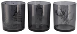 Theelichthouder Jolly glas 7x7x8cm