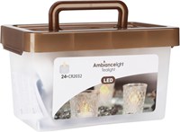 Led tealight candles 24 pieces warm white mood lighting