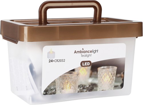 Led tealight candles 24 pieces warm white mood lighting
