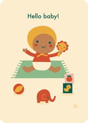 Bora Shop baby play postcard - Hello baby postcard
