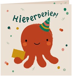 Harlekijn sea themed birthday card with envelope - set of 5 cards