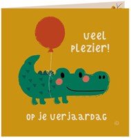Bora Shop birthday card crocodile with envelope - Jungle fun
