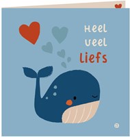 Bora Shop birthday card whale with envelope - card set