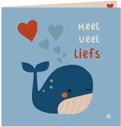 Bora Shop birthday card whale with envelope - card set