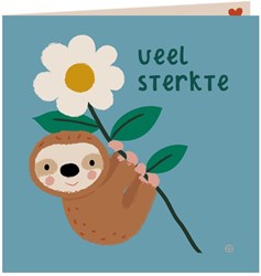 Bora Shop birthday card with envelope - Strength sloth card