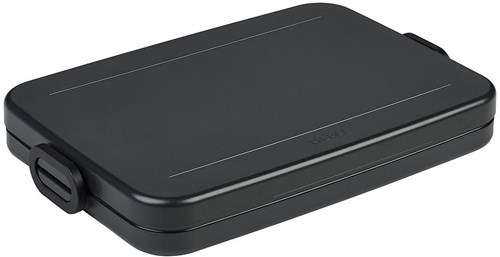 Mepal lunchbox sandwich box Nordic black - flat lunchbox for 4 sandwiches