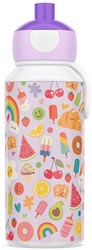 Mepal pop-up water bottle Campus 400ml - Food Fest - child-friendly and leakproof