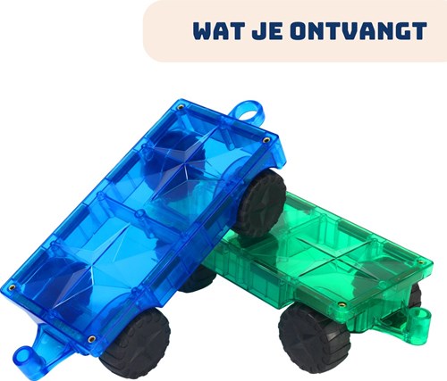 Coblo toy magnetic tiles car expansion 2 pieces-2