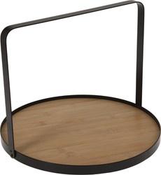 Excellent Houseware bamboo serving tray with handle - sturdy serving platter