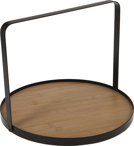 Excellent Houseware bamboo serving tray with handle - sturdy serving platter