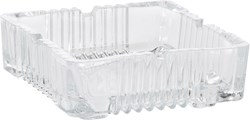 Ashtray square glass transparent 10x10cm smoking accessory