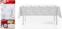 Christmas color your own tablecloth - coloring tablecloth polyester 240x135cm white