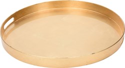 Round tray gold-coloured 46x4cm luxury serving tray table accessory