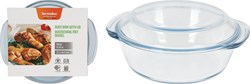 Koopman oven dish glass with lid 2.0 L multicolor toy