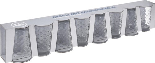Drinking glass set of 8 - 200 ml - transparent glass - dishwasher safe
