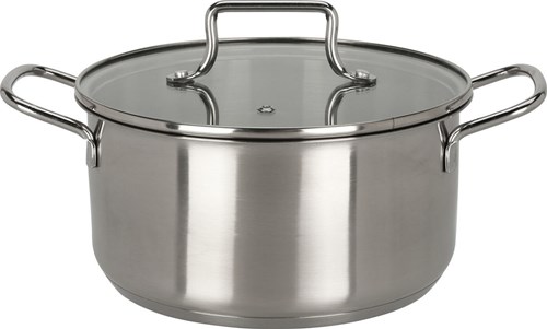 Cooking pan RVS toy with glass lid - 20cm - play kitchen