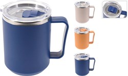 Koopman stainless steel thermo cup 420ML grey - durable drinking cup