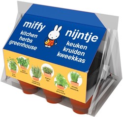 Nijntje herb mini greenhouse - kids grow kit with 6 herbs