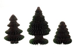 HBX natural living Christmas tree decoration paper green 3-piece sustainable