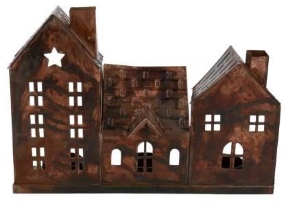 HBX natural living tealight holder decorative metal bronze mood light