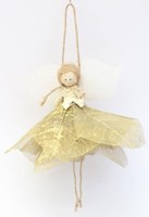 HBX natural living Christmas decoration angel gold 3 pieces plastic