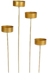 HBX natural living candle holder gold luxury decoration 4.5 cm metal