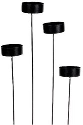 HBX natural living candle holder black metal Ø4.5cm modern design
