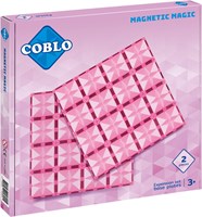 Coblo toy magnetic tiles Pastel base plates 2 pieces