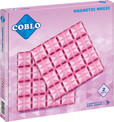 Coblo toy magnetic tiles Pastel base plates 2 pieces