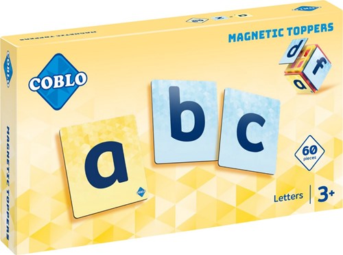Coblo toy magnetic tiles toppers lowercase 60 pieces