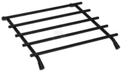 Pot coaster black metal 20x20cm - heat-resistant trivet