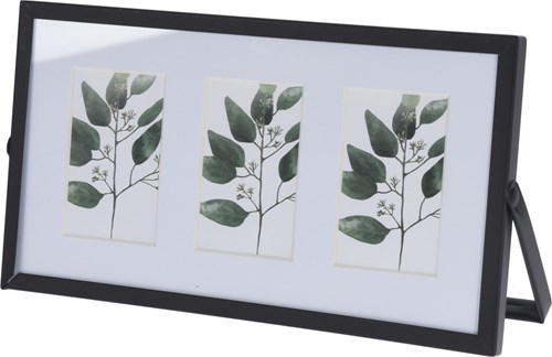 Photo frame metal black 22x12x1cm decorative toy