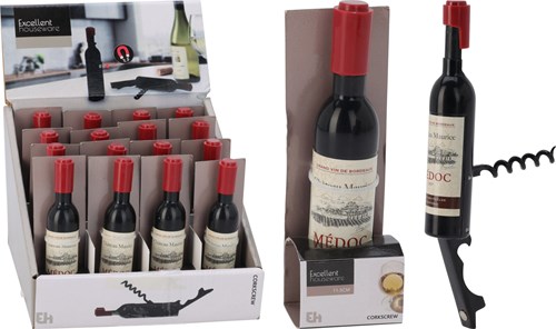 Excellent Houseware corkscrew opener wine bottle black display