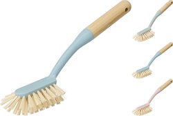 HH - Koopman dish brush bamboo handle pastel assorted cleaning kitchen