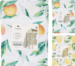 Koopman tablecloth toy Fruits linen look 180x130cm multicolor