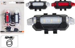 Koopman bike light set USB rechargeable - 2 pieces for optimal visibility