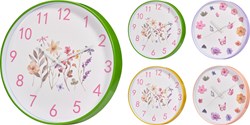 Koopman wall clock flower design 30 cm - stylish clock for home