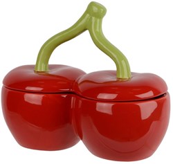 Opbergpot Kers porselein 19x10,5x16cm