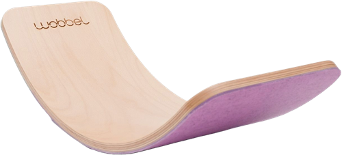 Wobbel balance board Original Wild Rose with felt - FSC beechwood