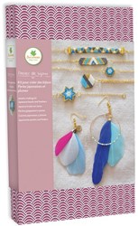 Sycomore jewelry craft set Japanese beads and feather earrings XL