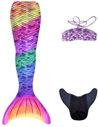 Kuaki mermaid tail toy set Rainbow M - magical swimming adventure